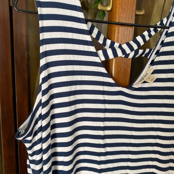 NWT Style & Co Plus Size Sleeveless Navy/White Dress, size 2X - Picture 4 of 4